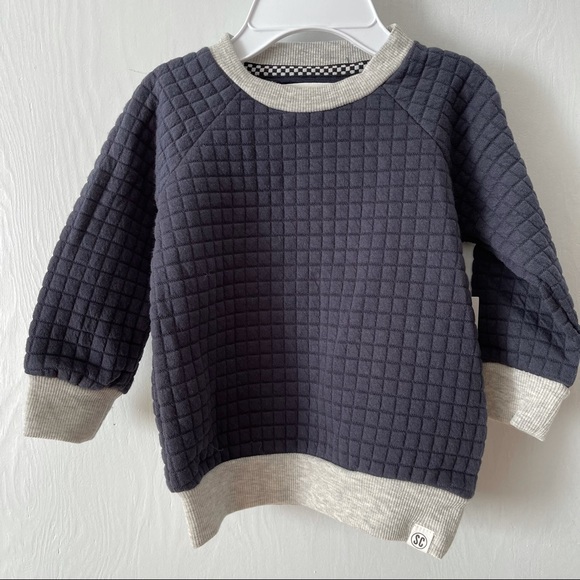 Quilted navy sweatshirt - Picture 3 of 6